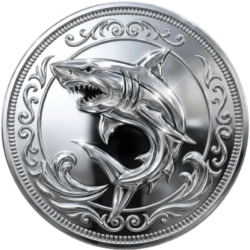 MiroShark - rotating 3D $MIROSHARK token emblem